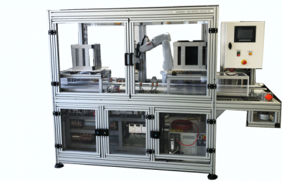 MLP 550 – Encaisseuse multiformats – robots 6 axes industriel de dernière génération avec pince + ventouses