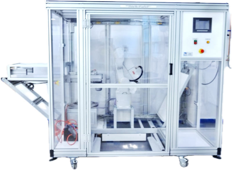 MLP 750 – Palettiseur robotisé avec pince + ventouse, guidé par un système de vision